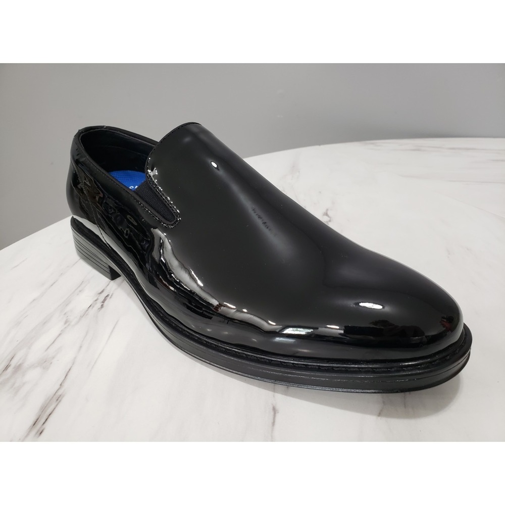 NEW NO BOX 11 WIDE Nunn Bush Centro Formal Flex Plain Toe Oxford PATENT LEATHER